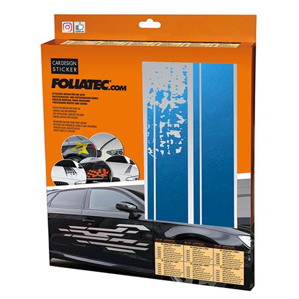 FOLIATEC Vinilo Decorativo Para Coche Diseéo Rayas Azul - FOLIATEC original APEXCORSE