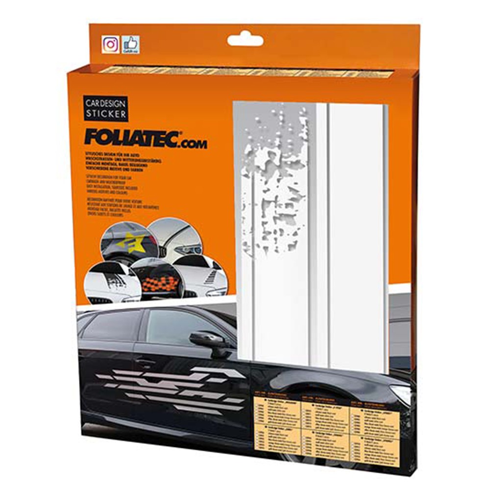 FOLIATEC Vinilo Decorativo Para Coche Diseéo Rayas Blanco Mate - FOLIATEC original APEXCORSE