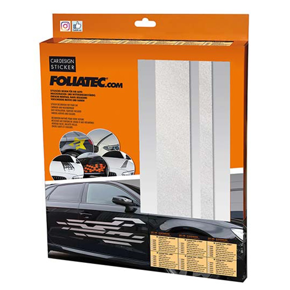 FOLIATEC Vinilos Decorativos Para Coche Diseéo Líneas Plata - FOLIATEC original APEXCORSE