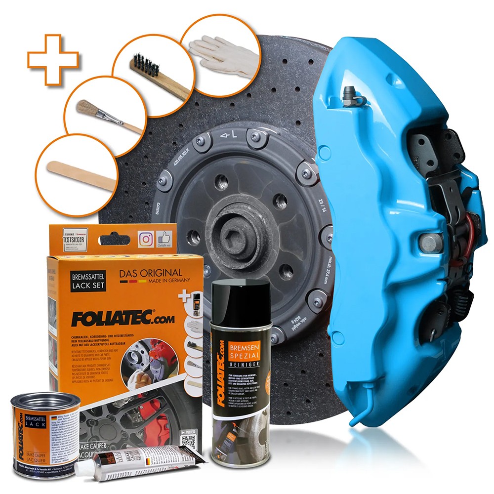 FOLIATEC Kit Pintura Para Pinzas De Freno Azul Cielo 3 Componentes - FOLIATEC original APEXCORSE