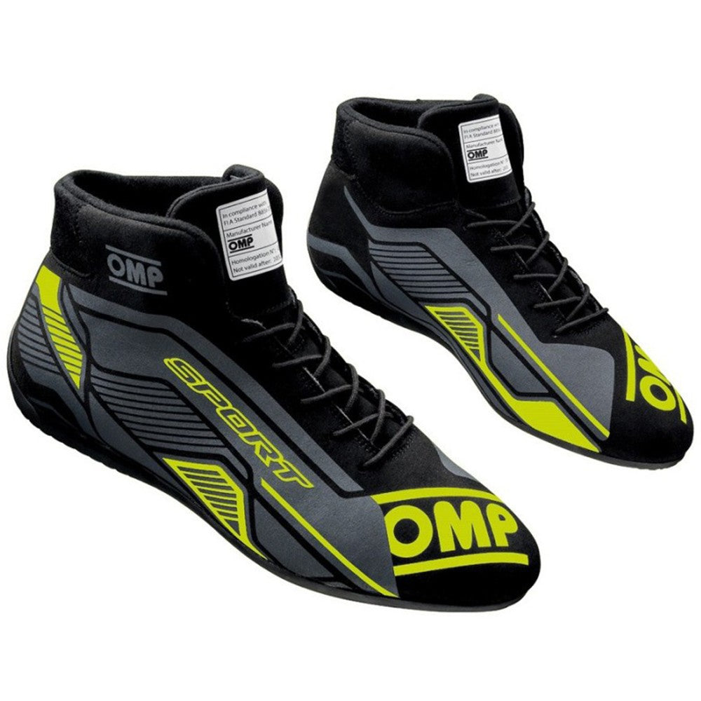 ZAPATILLAS OMP SPORT FIA 8856-2018 NEGRO/AMARILLO FLUO TALLA 38 - OMP original APEXCORSE imagen 1