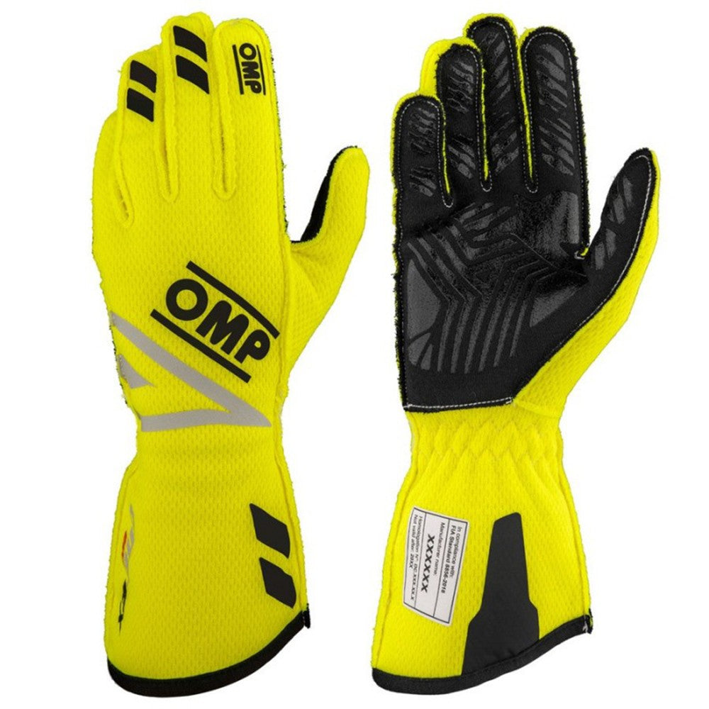 GUANTES OMP ONE EVO FX FIA 8856-2018 AMARILLO FLUO TALLA XL - OMP original APEXCORSE imagen 2