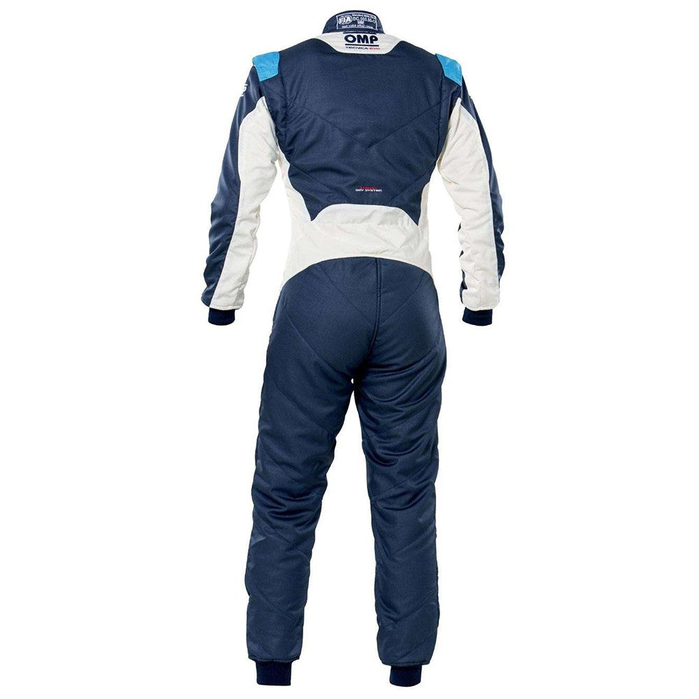 OMP TRAJE DE CARRERAS TECNICA EVO FIA 8856-2018 AZUL MARINO / GRIS / CIAN TALLA 64 - OMP original APEXCORSE imagen 1