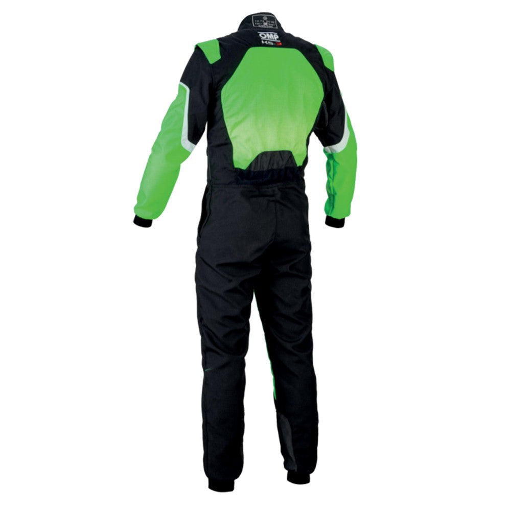 OMP TRAJE DE CARRERAS KS-3 KART NEGRO / VERDE FLUO TALLA 52 - OMP original APEXCORSE imagen 2