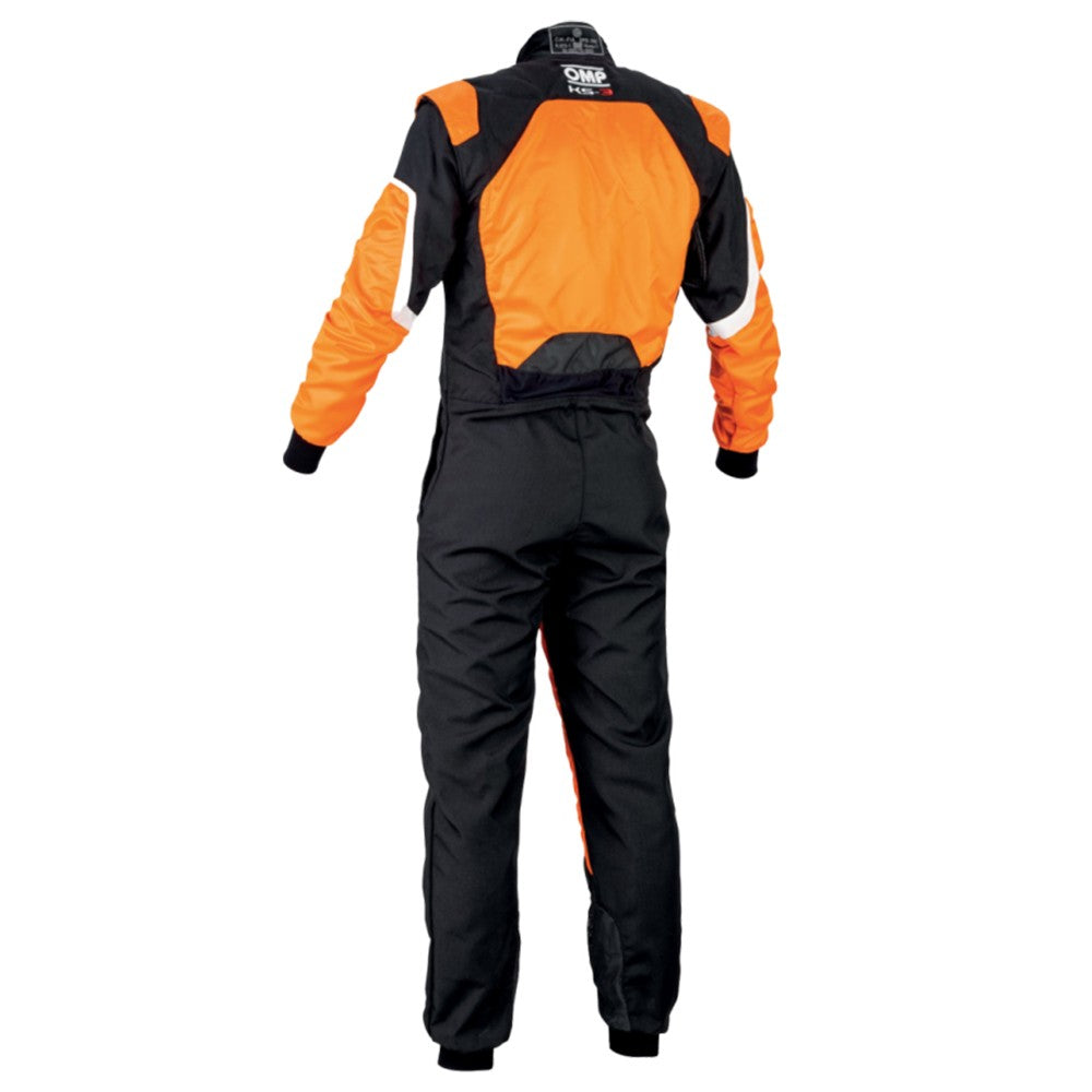 OMP TRAJE DE CARRERAS KS-3 KART NEGRO / NARANJA FLUO TALLA 60 - OMP original APEXCORSE imagen 4