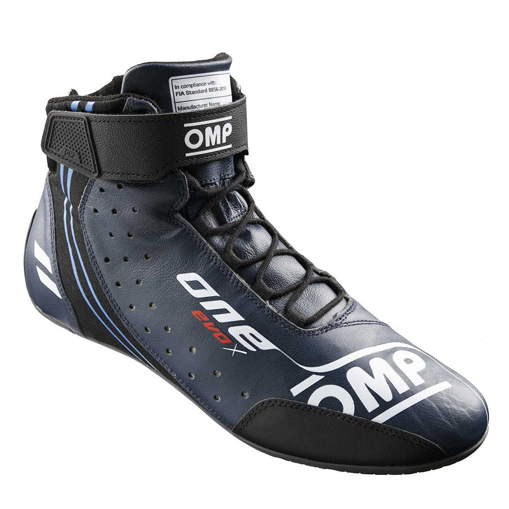 ZAPATILLAS OMP ONE EVO X MY2024 FIA 8856-2018 AZUL MARINO / CIAN TALLA 36 - OMP original APEXCORSE imagen 2