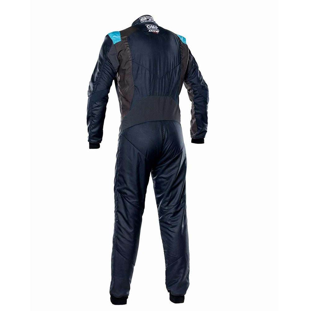 OMP TRAJE DE CARRERAS ONE EVO X FIA 8856-2018 AZUL MARINO / GRIS / CIAN TALLA 64 - OMP original APEXCORSE imagen 2