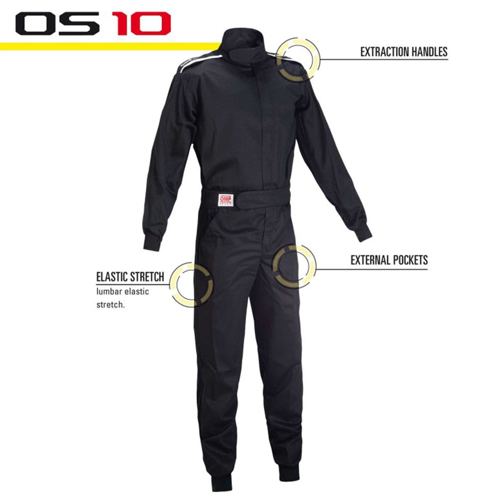 OMP TRAJE DE CARRERAS OS10(NO FIA) NEGRO TALLA M - OMP original APEXCORSE imagen 3