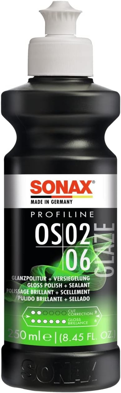 SONAX PROFILINE OS 02-06 (250 ML) ABRILLANTADOR TODO-EN-UNO CON SELLADO RÁPIDO - SONAX original APEXCORSE