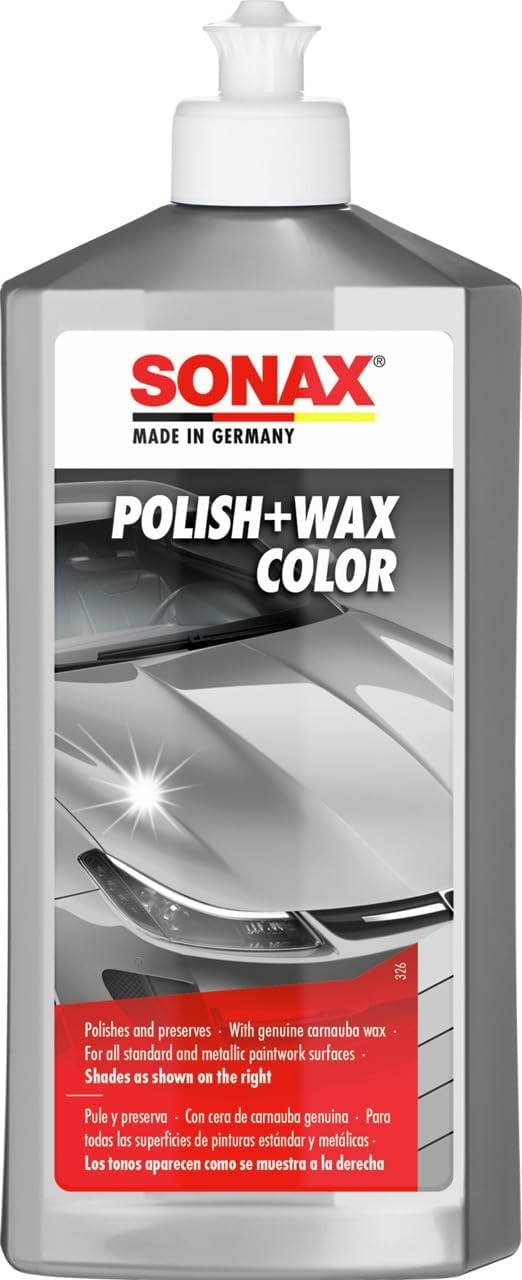 SONAX ABRILLANTADOR + CERA PLATA/GRIS 500ML - SONAX original APEXCORSE