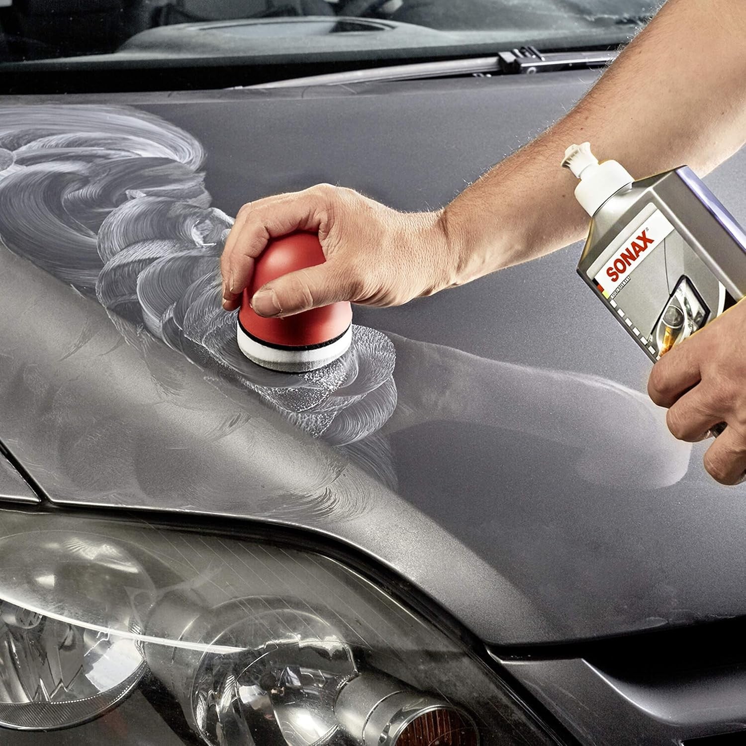 SONAX ABRILLANTADOR + CERA PLATA/GRIS 500ML - Imagen 3 SONAX APEXCORSE
