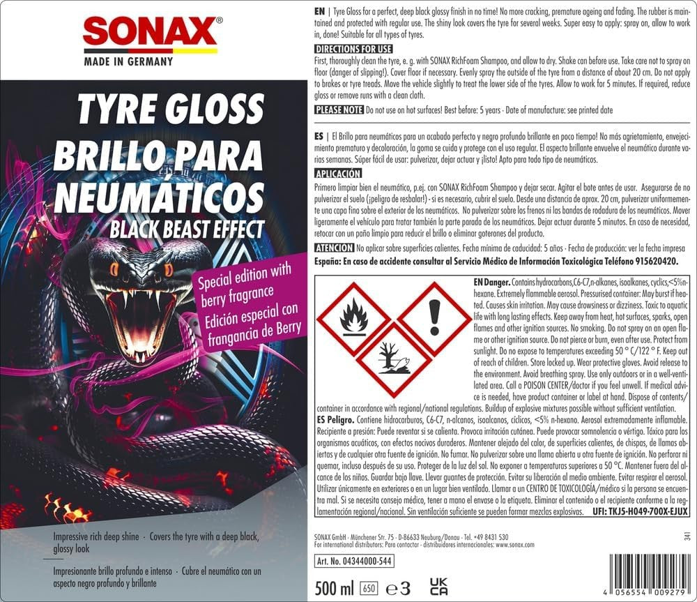 SONAX BRILLO PARA NEUMÁTICOS - Imagen 2 SONAX APEXCORSE