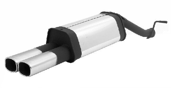 ESCAPE TRASERO REMUS 2 COLAS DE 92X78MM CROMO