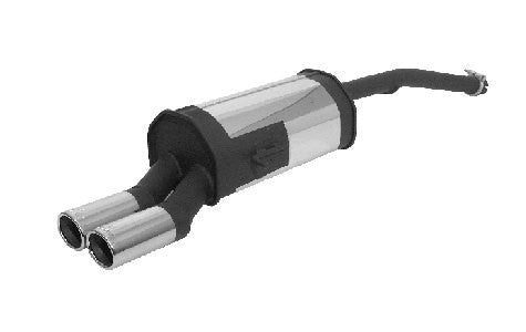 Escape Trasero REMUS 2 Colas De 82X76Mm Cromo - REMUS original | APEXCORSE
