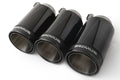 Set De 3 Colas REMUS De 98Mm Cromo Negro Con Insercion De Carbono - REMUS original | APEXCORSE