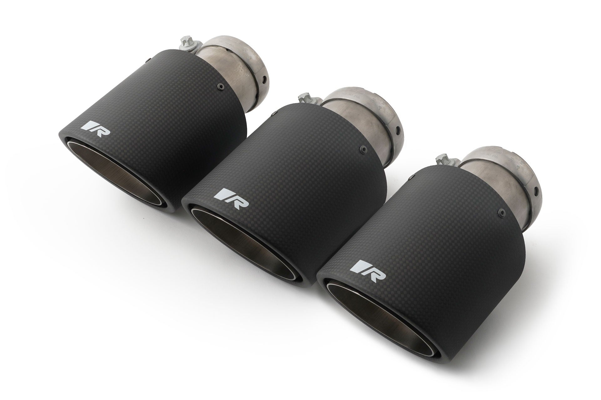 Set De 3 Colas REMUS De 102Mm(Corta) Angulado Carbono - REMUS original | APEXCORSE