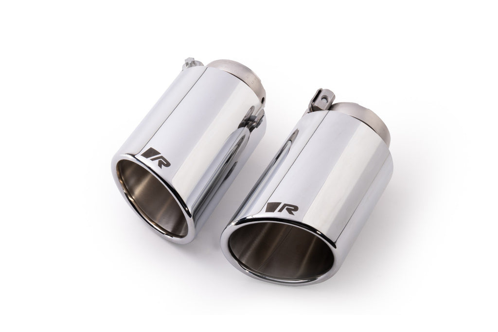 Set De 2 Colas REMUS De 102Mm Angulado Y Ladeado Cromo - REMUS original | APEXCORSE