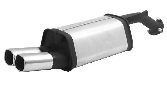 ESCAPE TRASERO REMUS CON 2 COLAS 92X78MM CROMO
