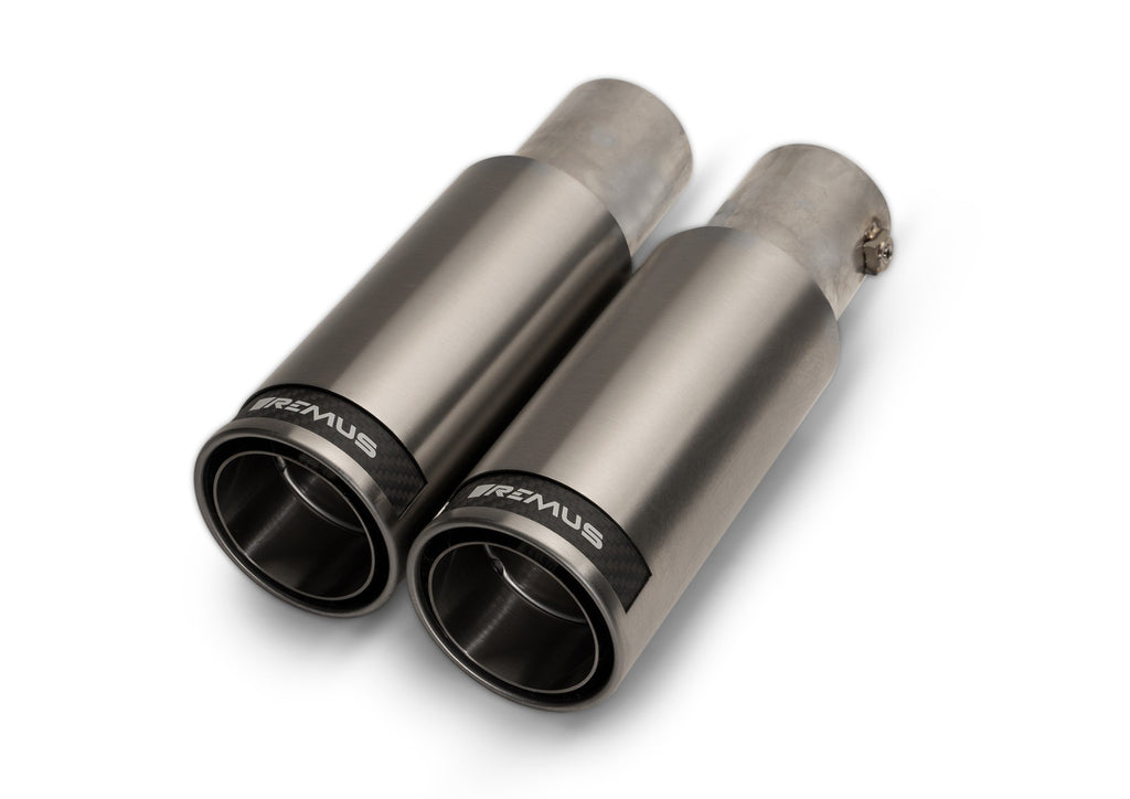 Set De 2 Colas REMUS De 84Mm Insercion Carbono - REMUS original | APEXCORSE