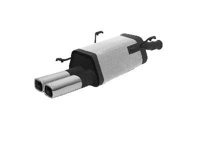Escape Trasero REMUS Con 2 Colas De 80X65Mm Cromo - REMUS original | APEXCORSE