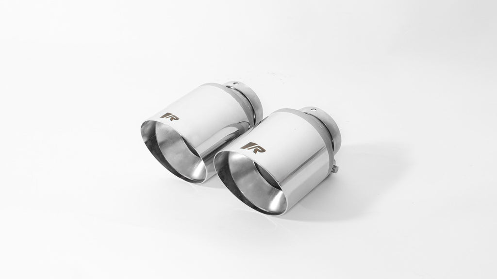 Set De 2 Colas REMUS De 102Mm(Corta) Corte Recto Y Angulado Cromo - REMUS original | APEXCORSE
