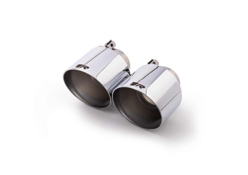 Set De 2 Colas REMUS 115Mm(Corta) Corte Recto Angulado Cromo - REMUS original | APEXCORSE