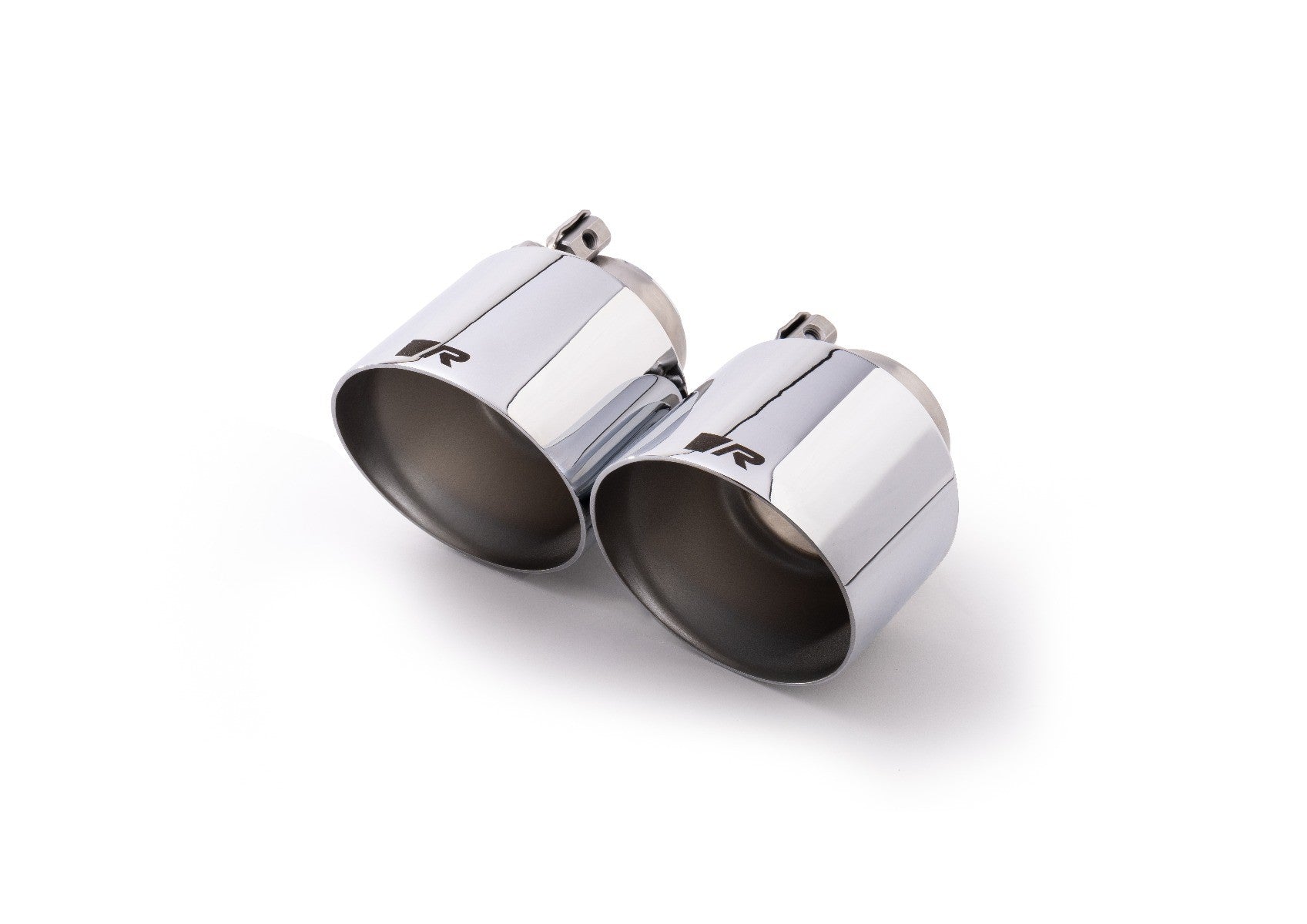 Set De 2 Colas REMUS 115Mm(Corta) Corte Recto Angulado Cromo - REMUS original | APEXCORSE