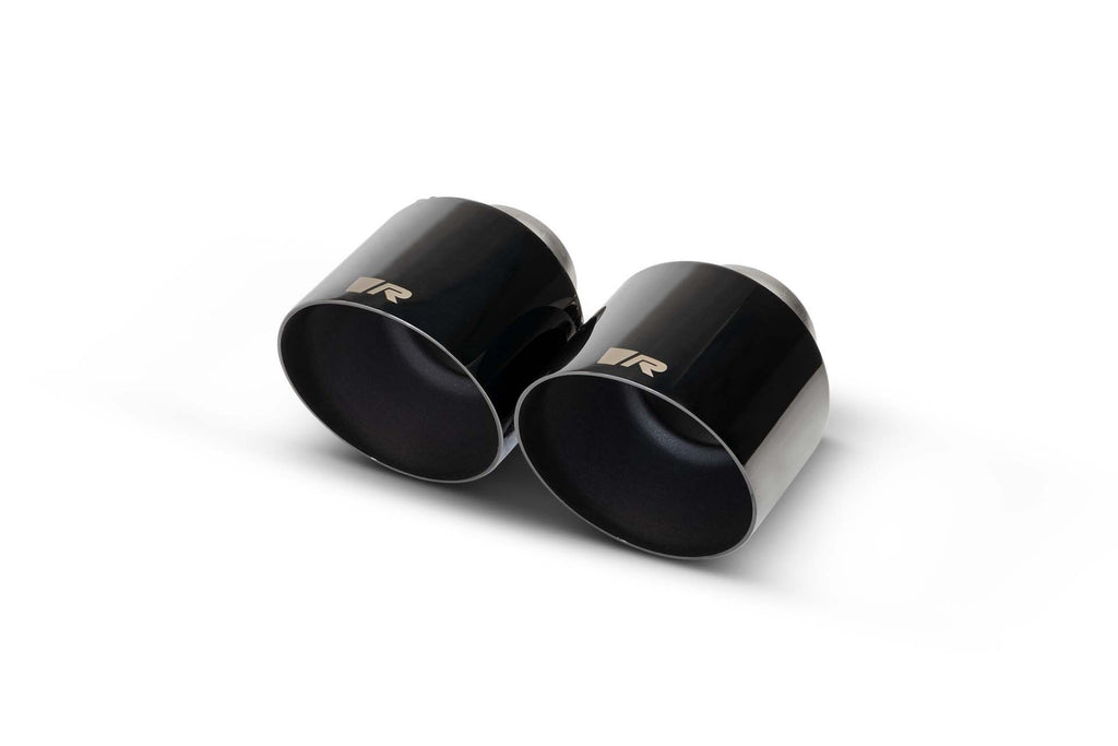 Set De 2 Colas REMUS 115Mm(Corta) Corte Recto Angulado Cromo Negro - REMUS original | APEXCORSE