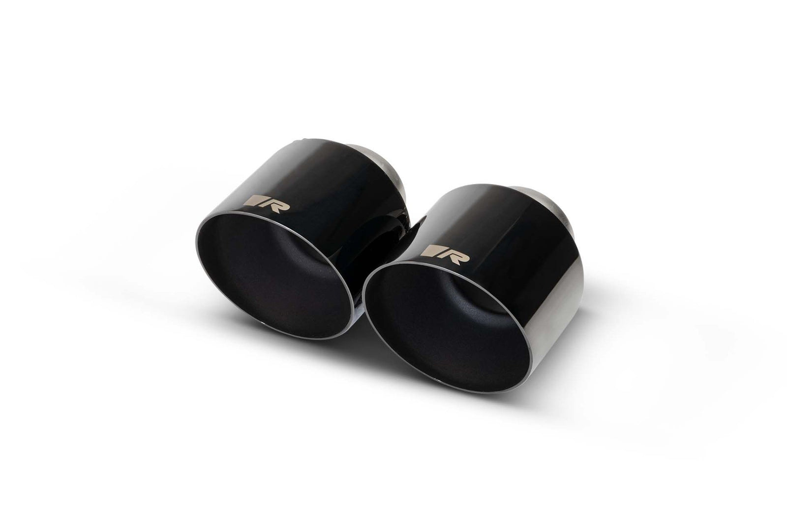 Set De 2 Colas REMUS 115Mm(Corta) Corte Recto Angulado Cromo Negro - REMUS original | APEXCORSE