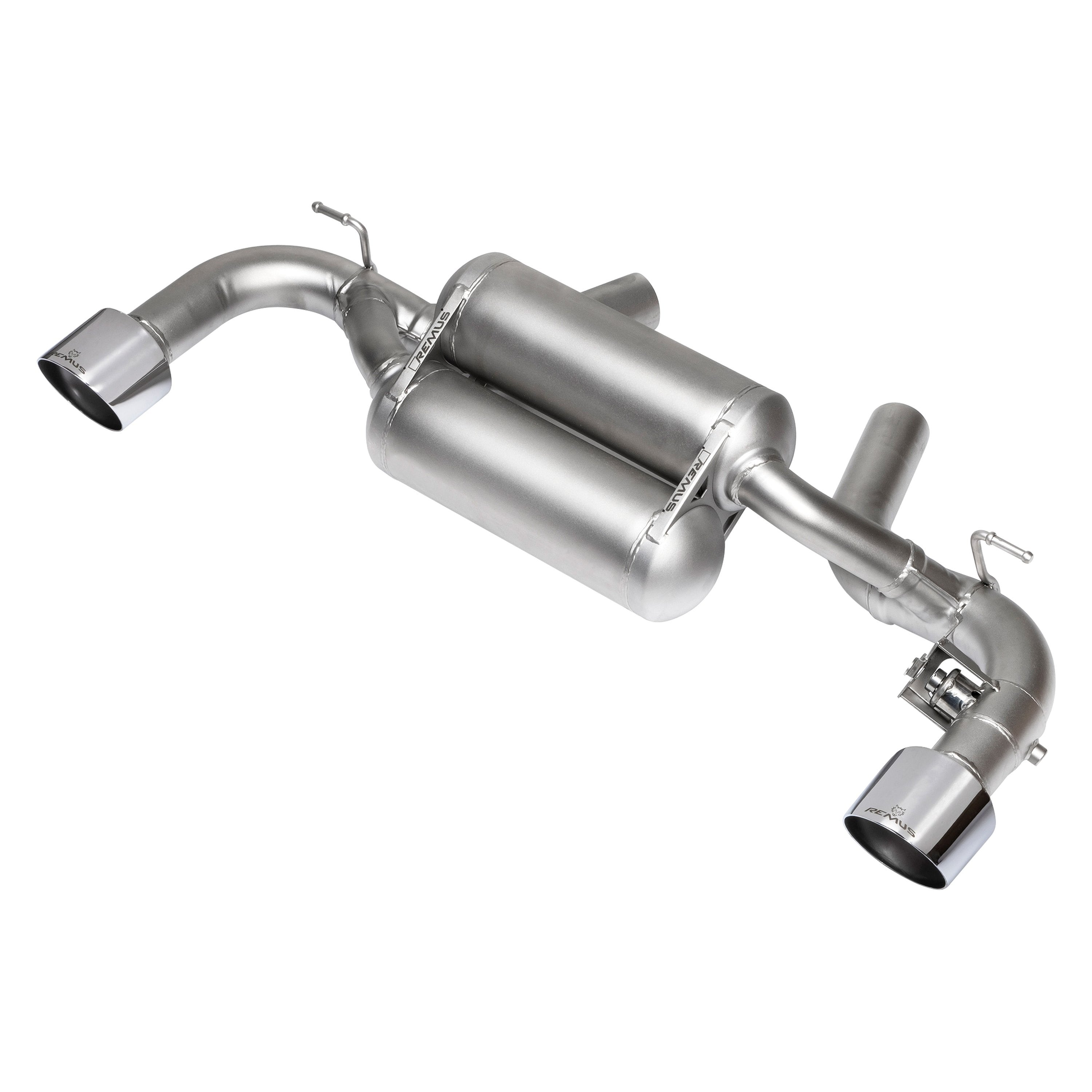 Escape Trasero REMUS Duplex Con 2 Colas De 115Mm Angulada - REMUS original | APEXCORSE
