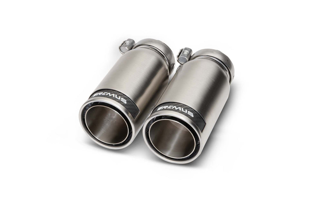 Set De 2 Colas REMUS De 84Mm Insercion Carbono - REMUS original | APEXCORSE