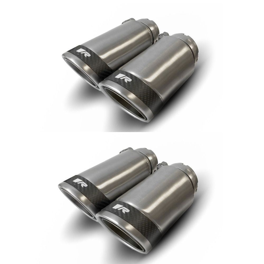 Set Tubos Escape I/D 4 Tubos Ø 84 Mm Carbon Race, Pulido, Con Conexión De Abrazadera Esférica Ajustable - REMUS original | APEXCORSE