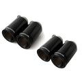 Set De 4 Colas REMUS De 98Mm Cromo Negro Con Insercion De Carbono - REMUS original | APEXCORSE