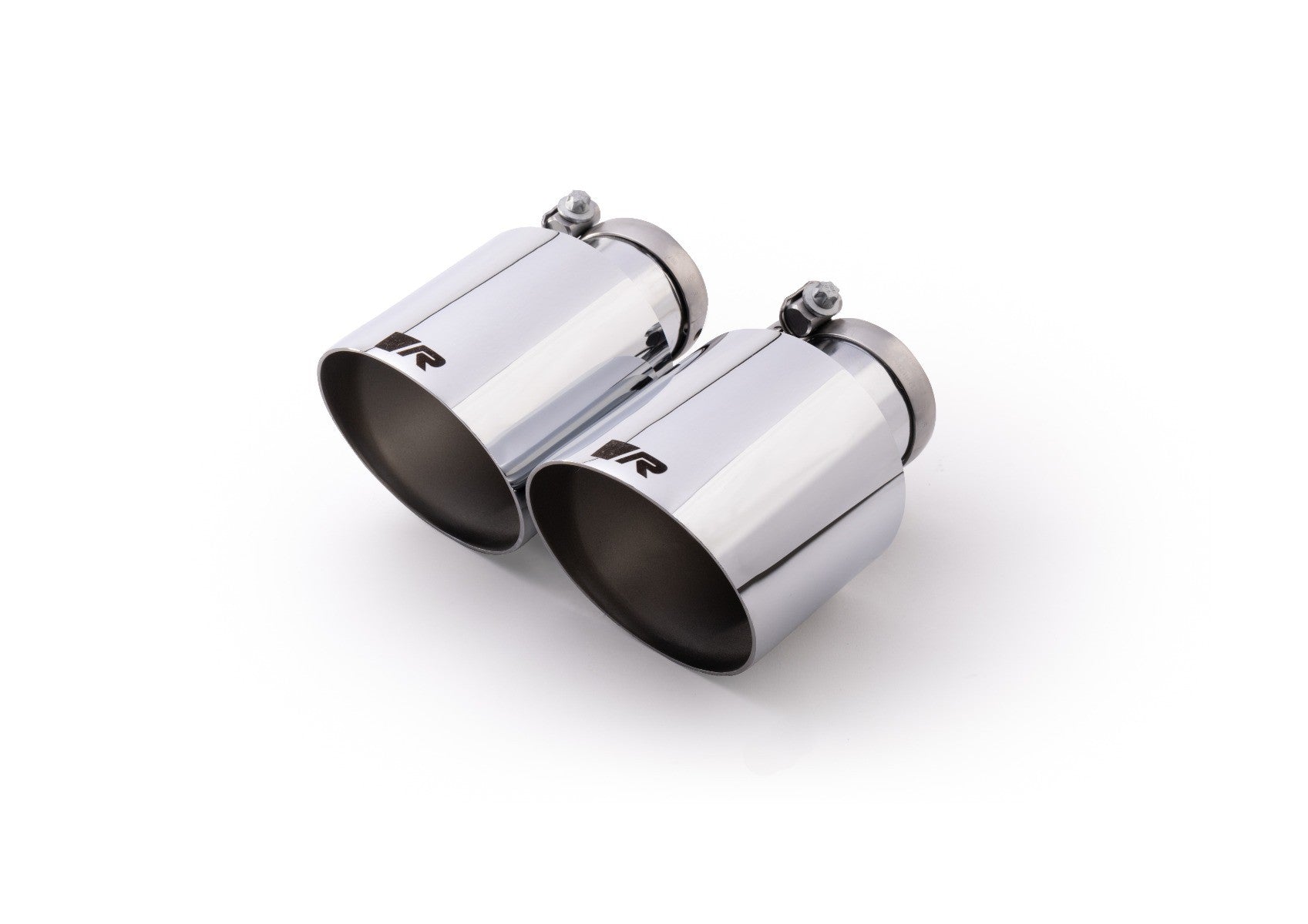 Set De 2 Colas REMUS 115Mm Corte Recto Angulado Cromo - REMUS original | APEXCORSE
