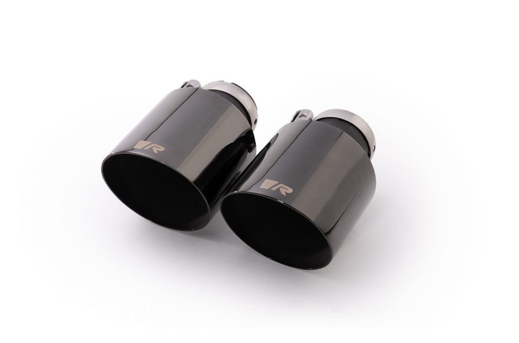 Set De 2 Colas REMUS De 102Mm Corte Recto Y Angulado Cromo Negro - REMUS original | APEXCORSE