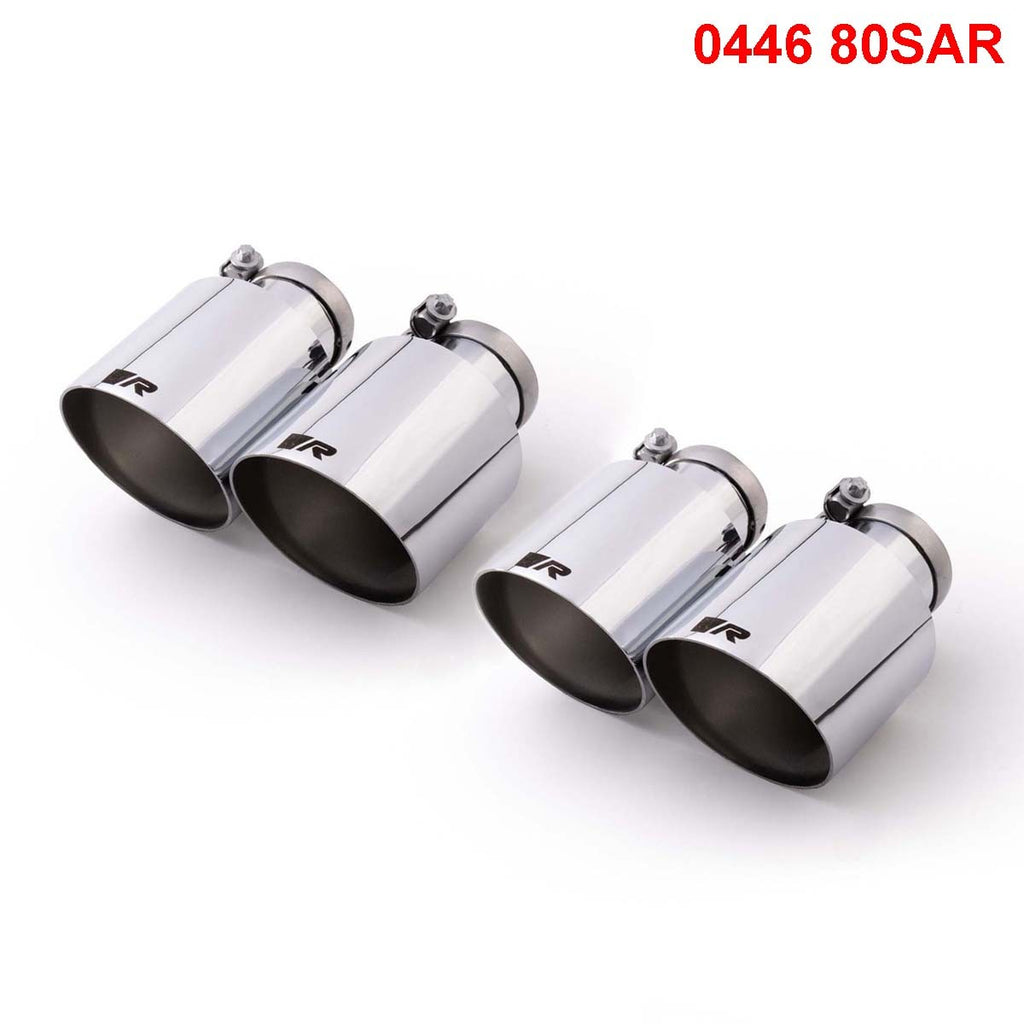 Set De 4 Colas REMUS 115Mm(Corta) Corte Recto Angulado Cromo - REMUS original | APEXCORSE