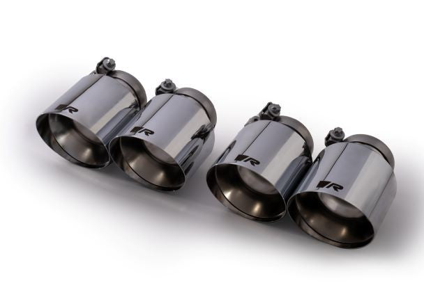 Set De 4 Colas REMUS De 102Mm(Corta) Corte Recto Y Angulado Cromo - REMUS original | APEXCORSE