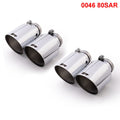 Set De 4 Colas REMUS 115Mm Corte Recto Angulado Cromo - REMUS original | APEXCORSE