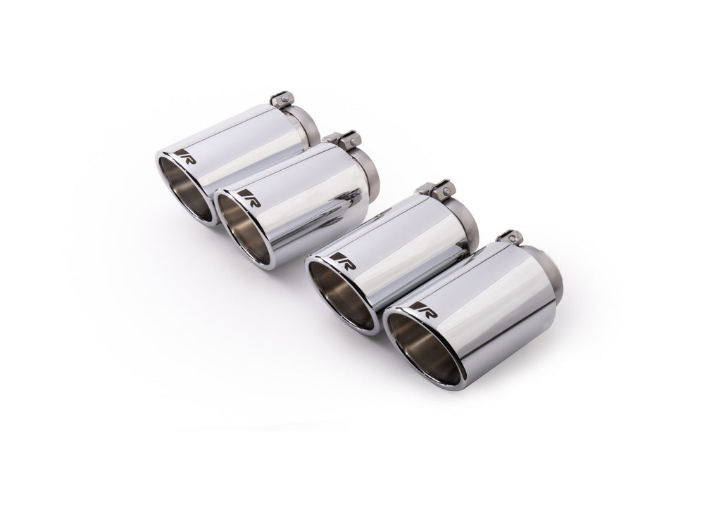 Set De 4 Colas REMUS De 102Mm Angulado Cromo - REMUS original | APEXCORSE