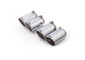 Set De 4 Colas REMUS De 102Mm Angulado Cromo - REMUS original | APEXCORSE