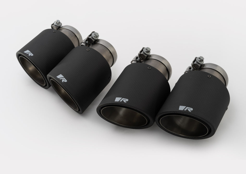 Set De 4 Colas REMUS 102Mm Anguladas Y Ladeadas En Carbono - REMUS original | APEXCORSE