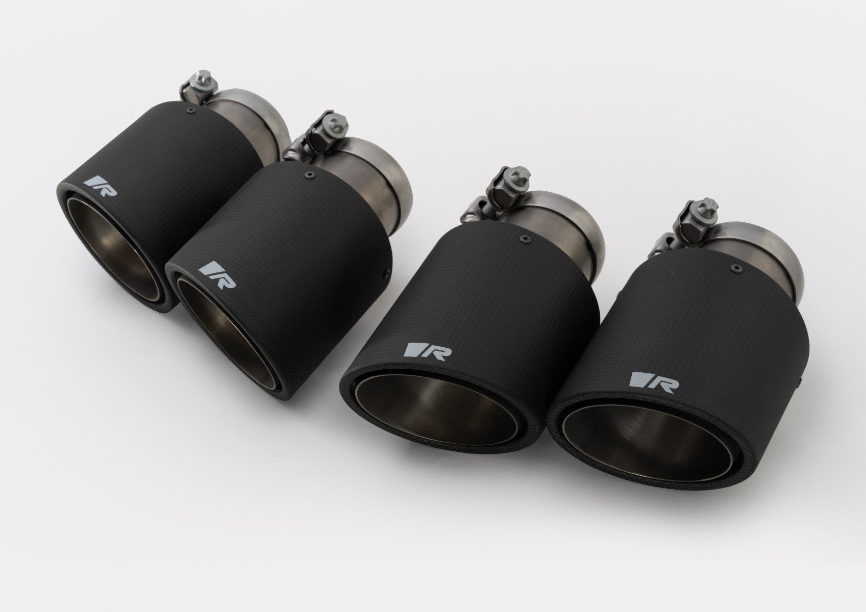 Set De 4 Colas REMUS 102Mm Anguladas Y Ladeadas En Carbono - REMUS original | APEXCORSE