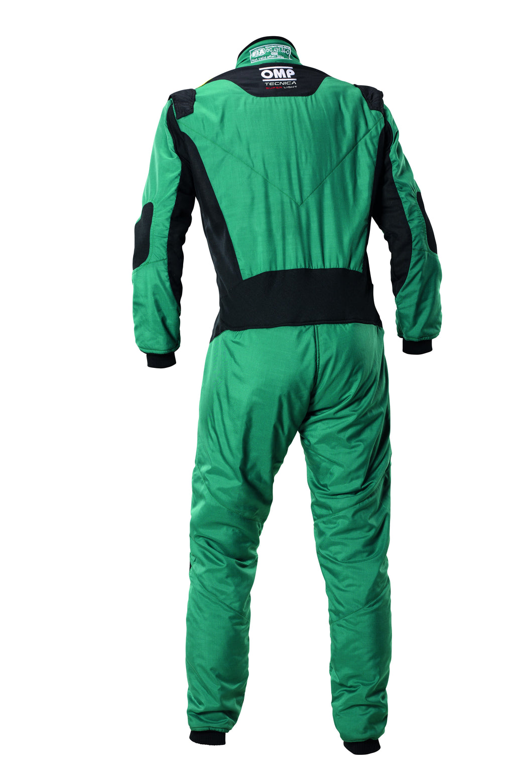 TRAJE DE CARRERAS OMP TECNICA SUPER LIGHT FIA 8856-2018 VERDE/FLUO AMARILLO TALLA 58 - OMP original APEXCORSE imagen 2