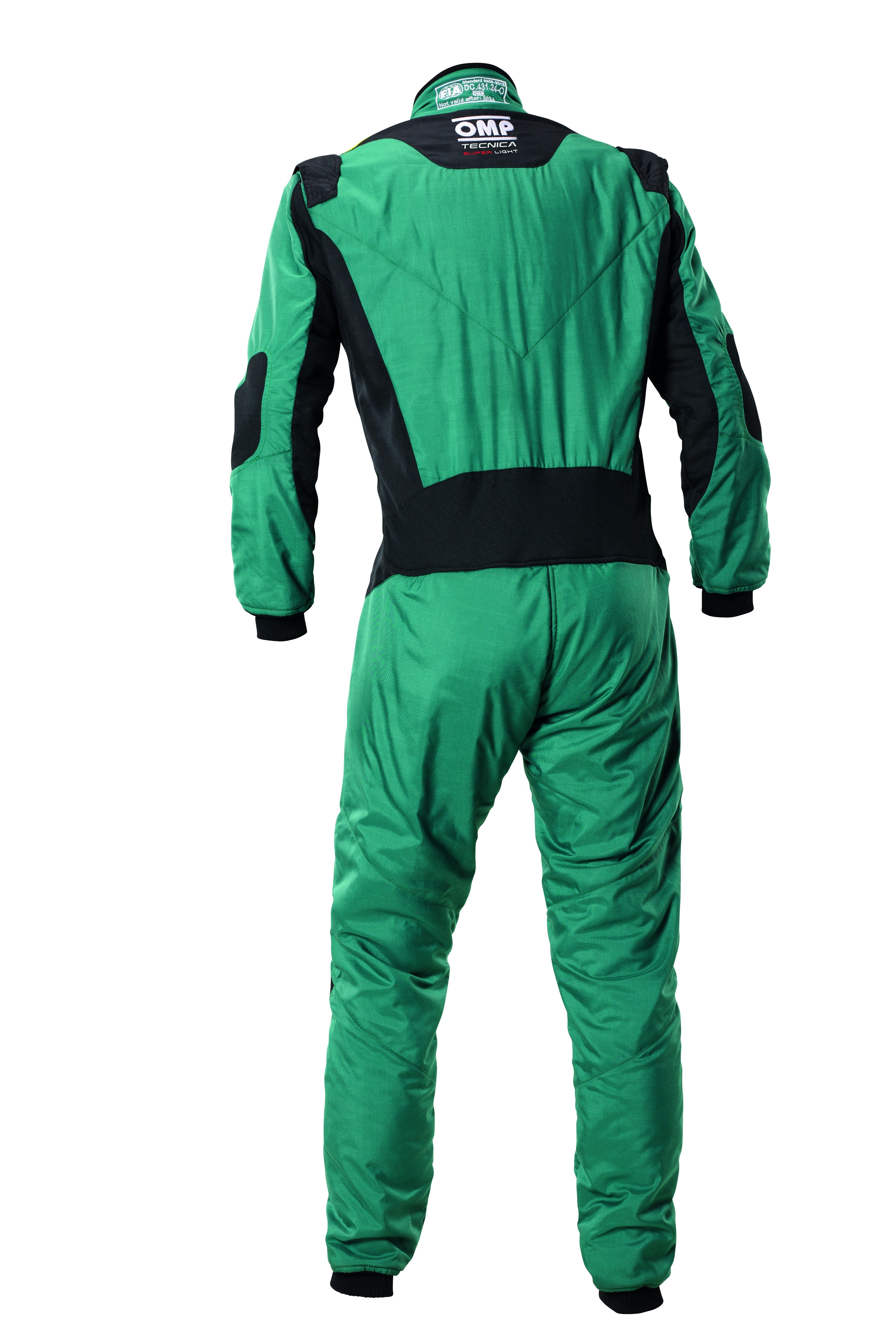 TRAJE DE CARRERAS OMP TECNICA SUPER LIGHT FIA 8856-2018 VERDE/FLUO AMARILLO TALLA 64 - OMP original APEXCORSE imagen 2