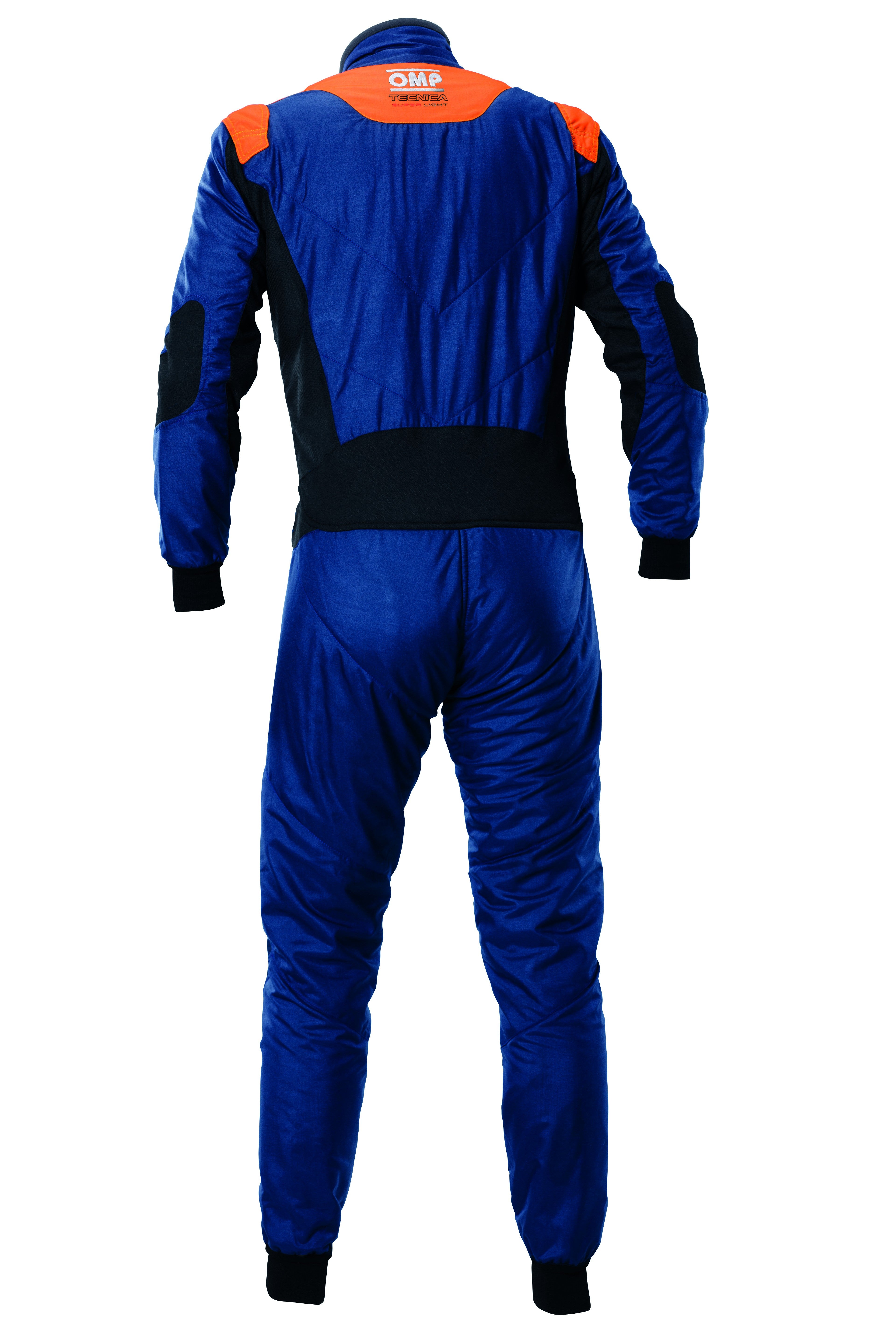 TRAJE DE CARRERAS OMP TECNICA SUPER LIGHT FIA 8856-2018 NAVY AZUL / FLUO NARANJA TALLA 46 - OMP original APEXCORSE imagen 2