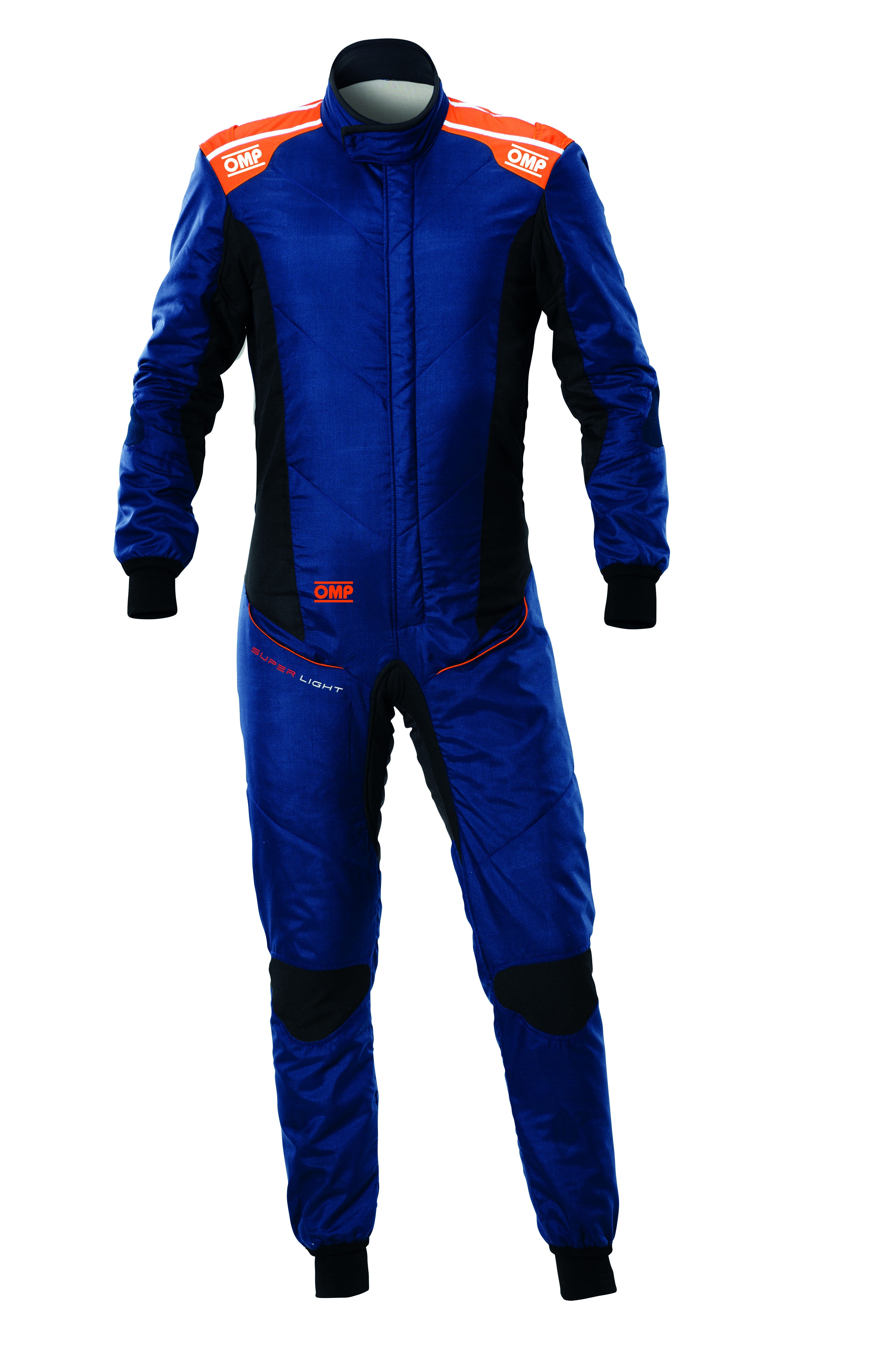 TRAJE DE CARRERAS OMP TECNICA SUPER LIGHT FIA 8856-2018 NAVY AZUL / FLUO NARANJA TALLA 50 - OMP original APEXCORSE imagen 1