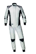 TRAJE DE CARRERAS OMP TECNICA SUPER LIGHT FIA 8856-2018 BLANCO / ANTRACITA TALLA 52 - OMP original APEXCORSE imagen 1