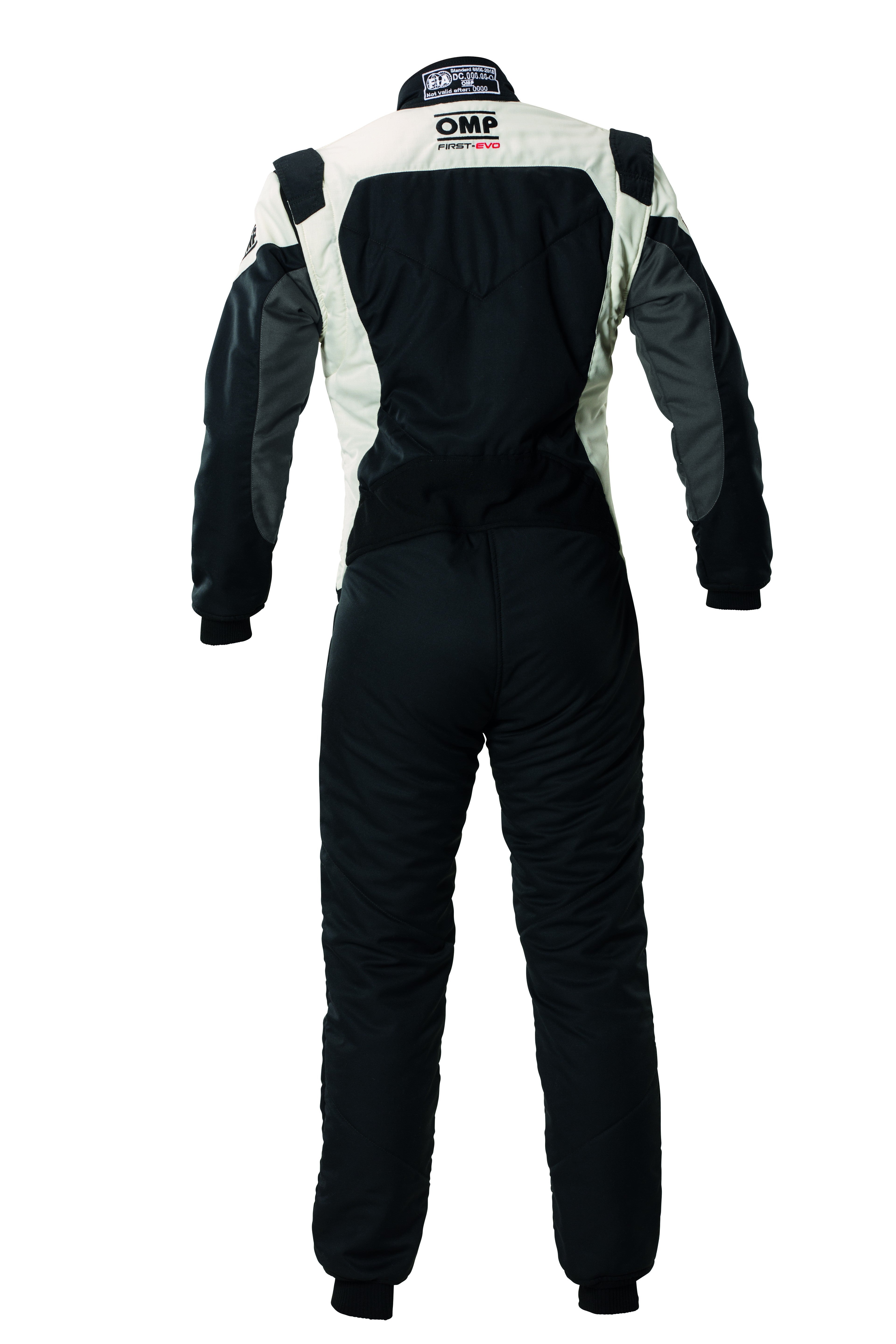 TRAJE DE CARRERAS OMP FIRST EVO MY2025 FIA 8856-2018 NEGRO / BLANCO TALLA 52 - OMP original APEXCORSE imagen 2