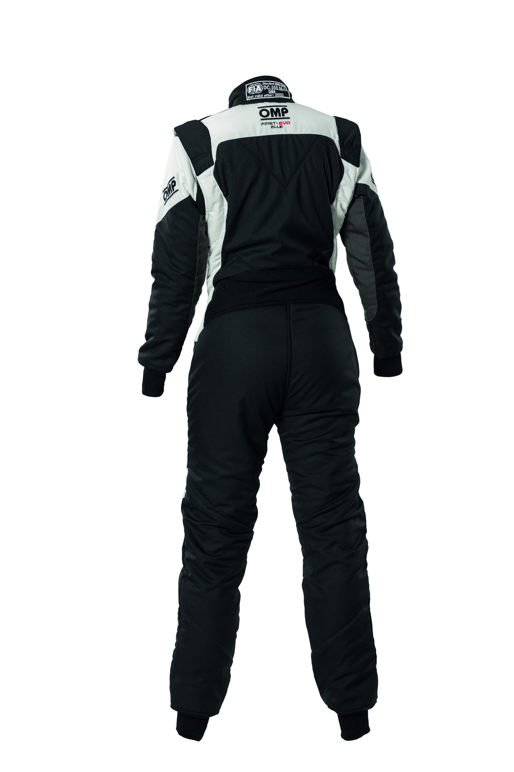 TRAJE DE CARRERAS OMP FIRST EVO ELLE MY2025 FIA 8856-2018 NEGRO / BLANCO TALLA 50 - OMP original APEXCORSE imagen 2