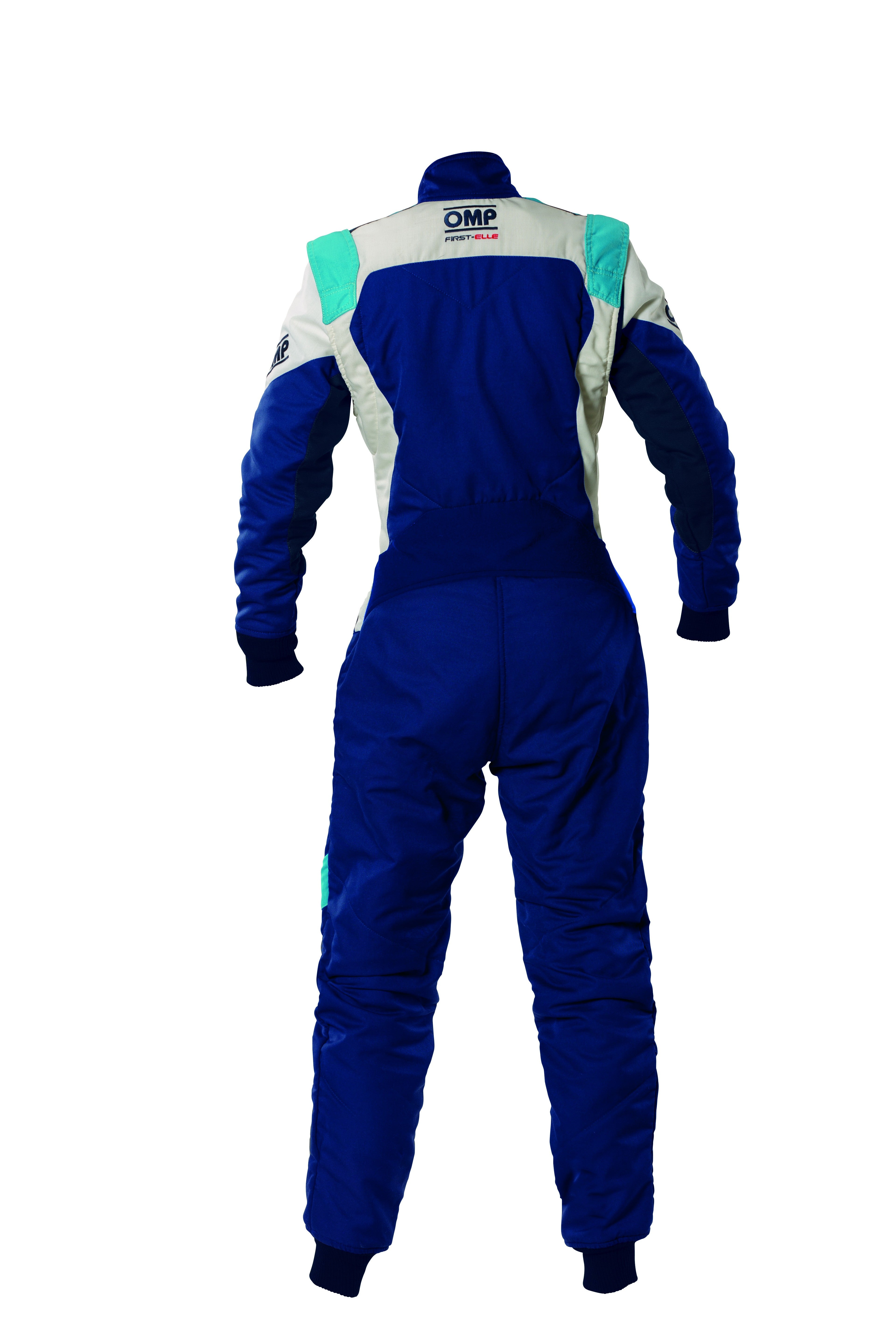 TRAJE DE CARRERAS OMP FIRST EVO ELLE MY2025 FIA 8856-2018 NAVY AZUL / TIFFANY TALLA 38 - OMP original APEXCORSE imagen 2